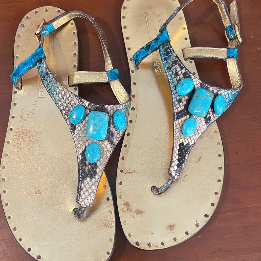 Michael kors snake skin sandals